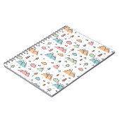 Niedliche Hand gezeichnetes Gebirgsszenen-Muster Notizblock (Linke Seite)