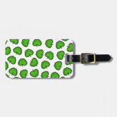 Niedliche Hand gezeichnetes grünes fruchtiges Gepäckanhänger (Vorderseite horizontal)