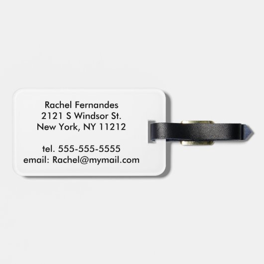 Niedliche Hand gezeichnetes grünes fruchtiges Gepäckanhänger (Rückseite horizontal)