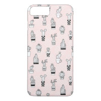 Niedliche Hand gezeichnetes Kaktus-Muster