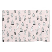 Niedliche Hand gezeichnetes Kaktus-Muster Kissenbezug (Vorderseite-Rechts)