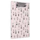 Niedliche Hand gezeichnetes Kaktus-Muster Klemmbrett (Rechts)