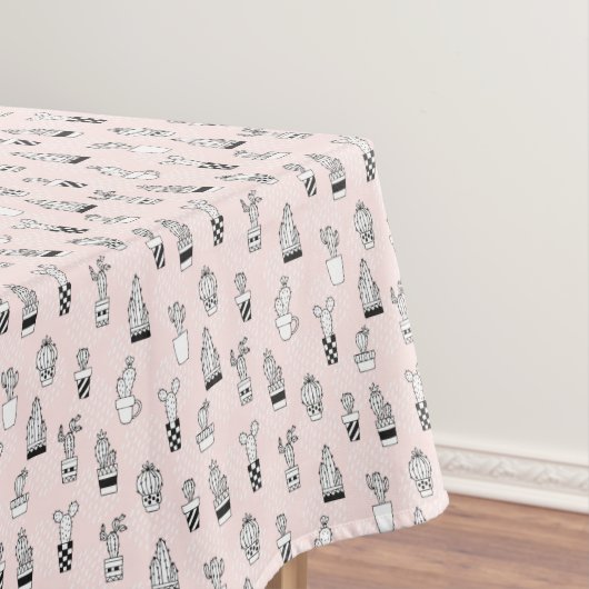 Niedliche Hand gezeichnetes Kaktus-Muster Tischdecke (Beispiel)