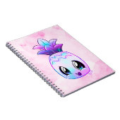 Niedliche Hand gezeichnetes tropisches lila Notizblock (Rechte Seite)