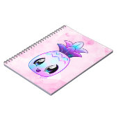 Niedliche Hand gezeichnetes tropisches lila Notizblock (Linke Seite)