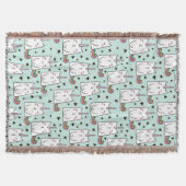 Niedliche Hand gezeichnetes Unicorn-Katzen-Muster Decke (Vorderseite)