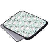 Niedliche Hand gezeichnetes Unicorn-Katzen-Muster Laptopschutzhülle (Vorne Knopf)