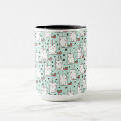 Niedliche Hand gezeichnetes Unicorn-Katzen-Muster Tasse (Zentrum)