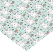 Niedliche Hand gezeichnetes Unicorn-Katzen-Muster Tischdecke (Schrägansicht)