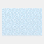 Niedliche Hand gezogen Herz Muster Baby Blue Geschenkpapier Set (Vorderseite 2)