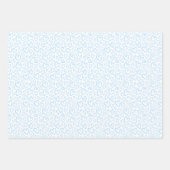 Niedliche Hand gezogen Herz Muster Baby Blue Geschenkpapier Set (Vorderseite)