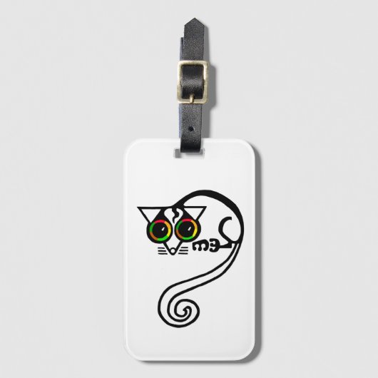 Niedliche Hand gezogen - POSSUM - Marsupal - Grün Gepäckanhänger (Vorderseite Vertikal)