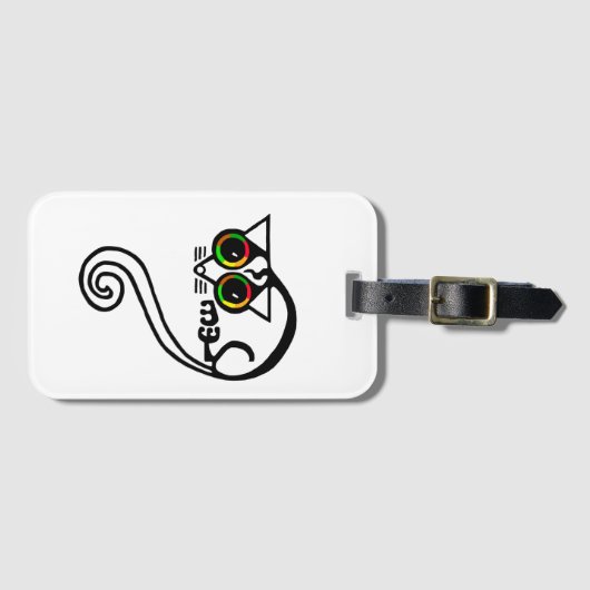 Niedliche Hand gezogen - POSSUM - Marsupal - Grün Gepäckanhänger (Vorderseite (Horizontal))