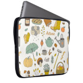 niedliche Hand gezogen Vintage Fall Set Laptopschutzhülle (Vorne Rechts)