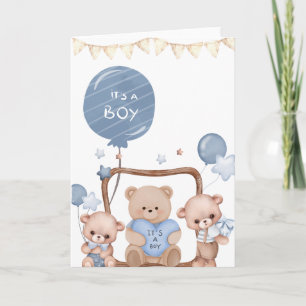 Niedliche Hand Illustriert "It's A Boy" Karte