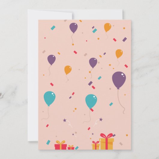 Niedliche Hand Katze Geburtstag Einladungskarte Einladung (Rückseite)