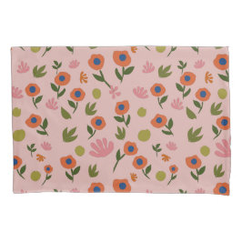 Niedliche Hand zeichnend Blume Muster Pillowcase Kissenbezug