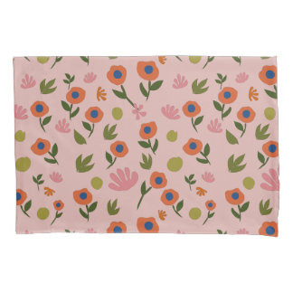 Niedliche Hand zeichnend Blume Muster Pillowcase Kissenbezug