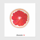 Niedliche handbemalte Pink Grapefruit Pop Art Aufkleber (Blatt)