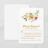 niedliche handgemalte Blume Hochzeit RSVP Karte (Vorne/Hinten)
