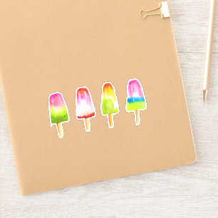 Niedliche handgemalte Popsicle Eis-Block Pop Art Aufkleber