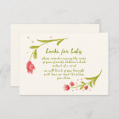 Niedliche handgeschriebene Bücher für Baby Begleitkarte (Vorne/Hinten)