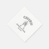 Niedliche handgeschriebene Chefs Einfache Hochzeit Serviette (Ecke)