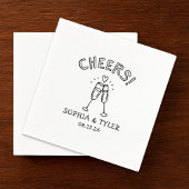 Niedliche handgeschriebene Chefs Einfache Hochzeit Serviette