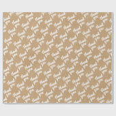 Niedliche handgeschriebene Imitate Rustikale braun Geschenkpapier (Flach)