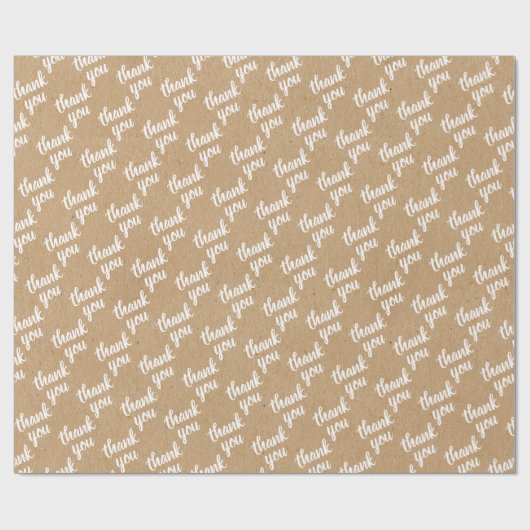 Niedliche handgeschriebene Imitate Rustikale braun Geschenkpapier (Flach)