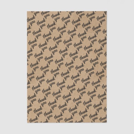 Niedliche handgeschriebene Imitate Rustikale braun Seidenpapier (Vorderseite)