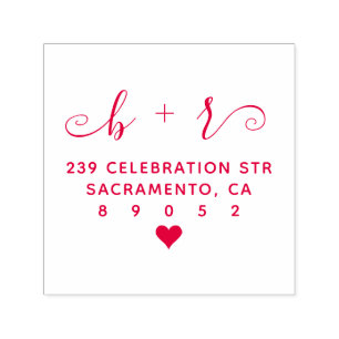 Niedliche handgeschriebene Initialen, die Permastempel