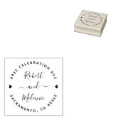 Niedliche handgeschriebene Namen Hochzeitsstiftung Gummistempel (Stempel)