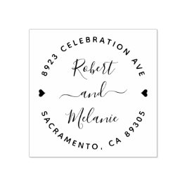 Niedliche handgeschriebene Namen Hochzeitsstiftung Gummistempel