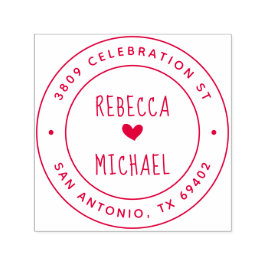 Niedliche handgeschriebene Namen Runde Rücksendead Permastempel