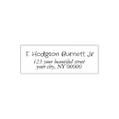 Niedliche handgeschriebene stylische Rücksendeadre Permastempel (Design)