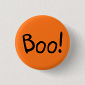 Niedliche handgeschriebene Typografie Halloween Button (Vorderseite)