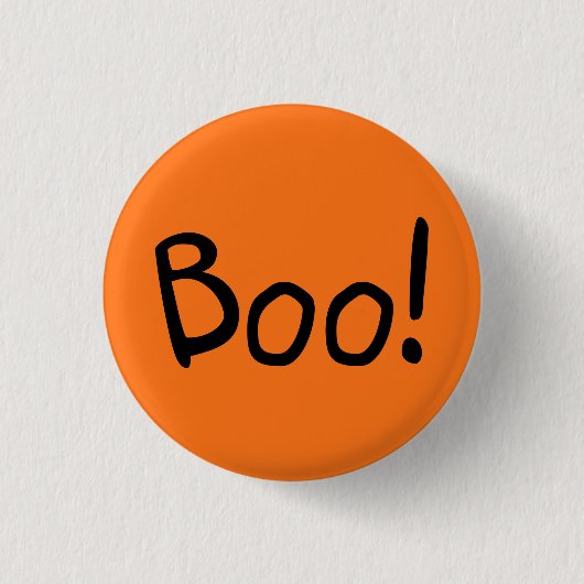 Niedliche handgeschriebene Typografie Halloween Button (Vorderseite)