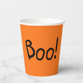 Niedliche handgeschriebene Typografie Halloween Pappbecher (Rückseite)