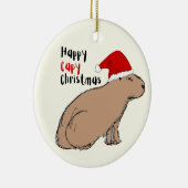 Niedliche handGezeichnet Capybara Personalisierte Keramik Ornament (Rechts)