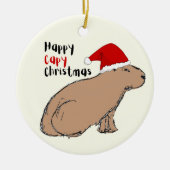 Niedliche handGezeichnet Capybara Personalisierte  Keramik Ornament (Vorne)
