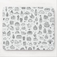 Niedliche handgezeichnet Doodles in Schwarzweiß