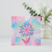 Niedliche handgezeichnet PastelBlume (Stehend Vorderseite)