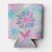 Niedliche handgezeichnet PastelBlume Dosenkühler (Vorderseite)