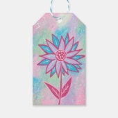 Niedliche handgezeichnet PastelBlume Geschenkanhänger (Vorderseite)