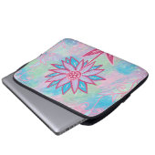 Niedliche handgezeichnet PastelBlume Laptopschutzhülle (Vorne Knopf)