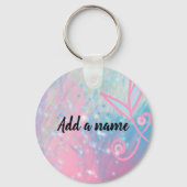 Niedliche handgezeichnet PastelBlume Schlüsselanhänger (Rückseite)