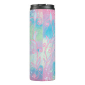 Niedliche handgezeichnet PastelBlume Thermosbecher (Rückseite)