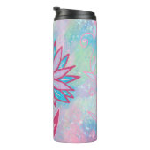 Niedliche handgezeichnet PastelBlume Thermosbecher (Nach rechts gedreht)