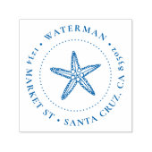 Niedliche handgezeichnet Starfish-Rücksendeadresse Permastempel (Design)